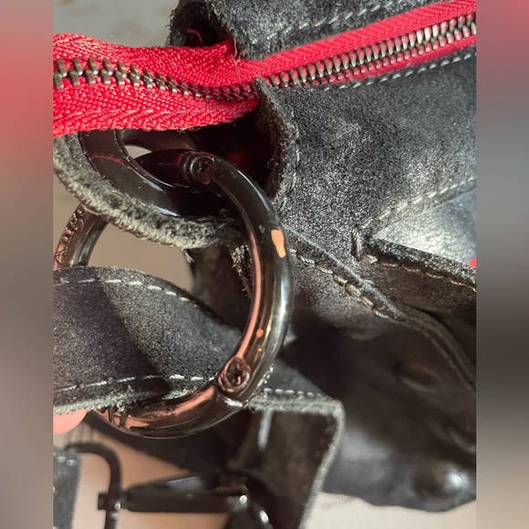 Hammitt Andrew Crossbody Convertible Leather/ Suede with Red leather Interior - Picture 9 of 16